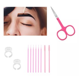 HD Kit Hena Ceja Hd Tipo Microblading Henna, Tijera, Anillo