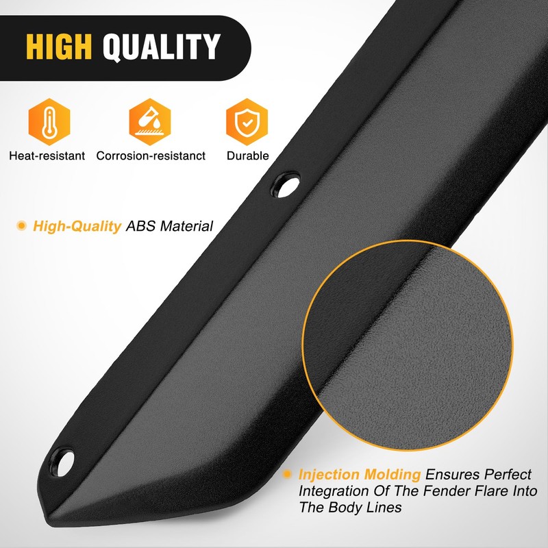 Nilight Fender Flares Extensions Set fit for 2018 2019 2020