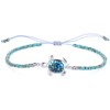 KELITCH Crystal Turtle Charm Bracelets Miyuki Beaded Thin Strand Bracelets