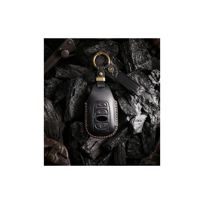 TECART Key fob Cover case with Keychain Leather Key case