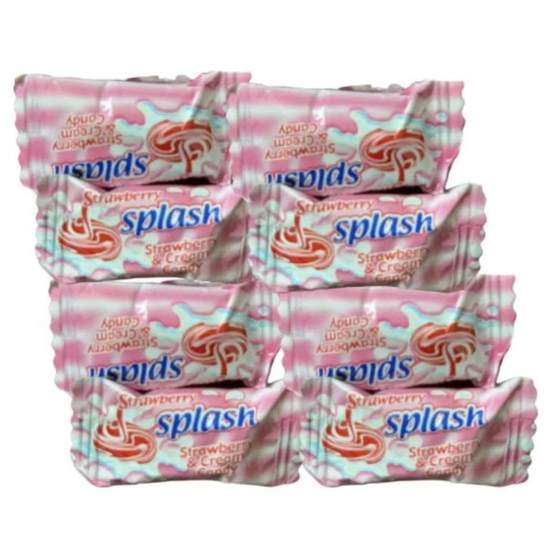 Splash - Nigerian Strawberry and Cream Flavored Candy [48 pieces]