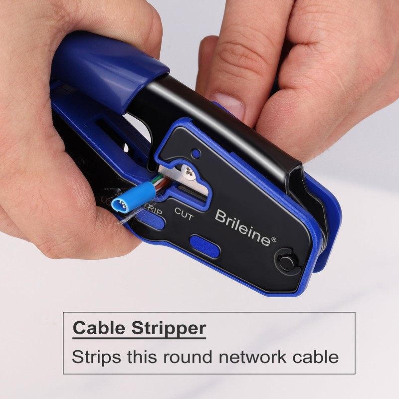 Brileine RJ45 Crimping Tool Set Cat5e Cat6 Crimping Tool Set