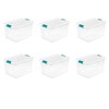 Sterilite 64 Qt. Latching Box,(Clear.6 Pack)