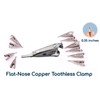 50 Pack - Toothless Micro Steel Alligator Test Clips with