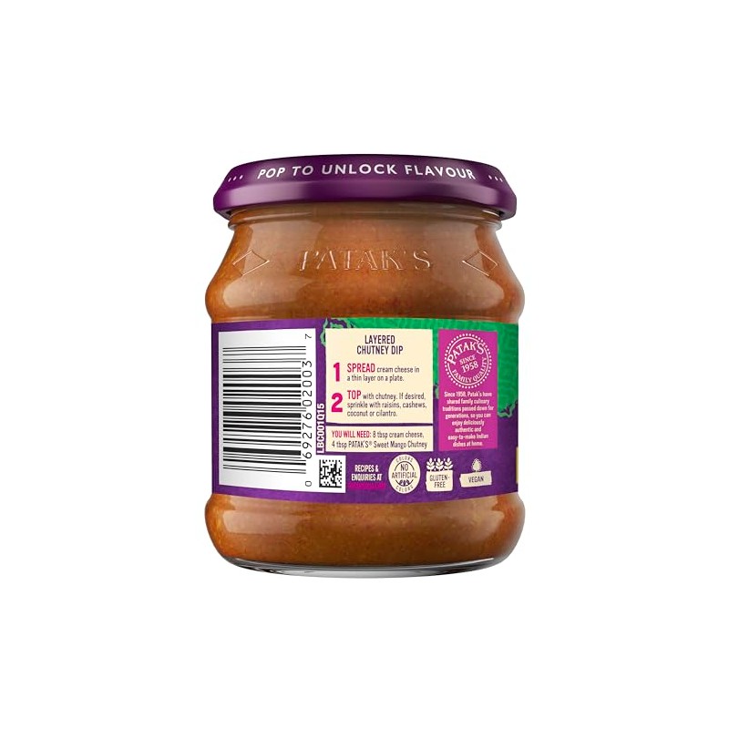Patak's Sweet Mango Chutney, 12 oz