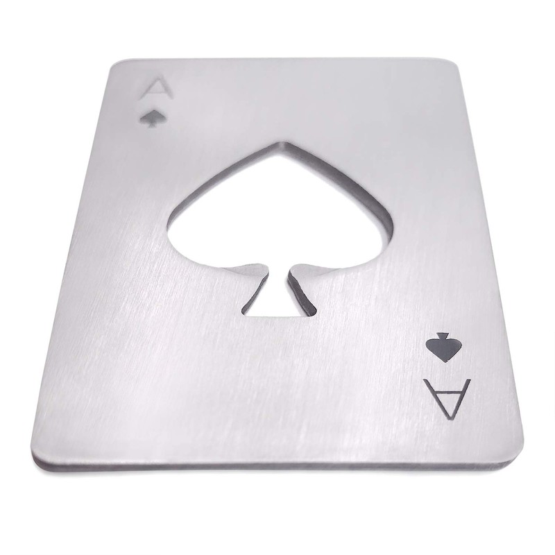 Bottle Openers, Ace of Spades, Credit Card Size, Stainless Steel,