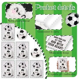 Jenaai Soccer Keychain Set with Inspirational Cards - 20 Pack