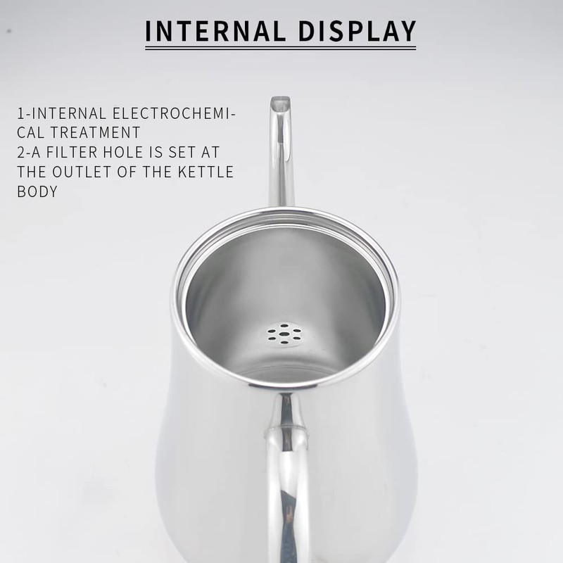 SANQIAHOME 1750 ml Teteras de Acero Inoxidable con Colador o