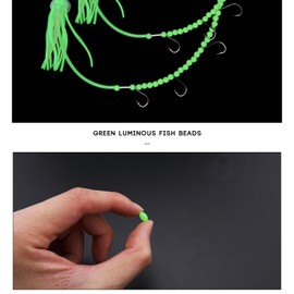 Create idea 300 Pieces Luminous Fishing Beads Self-Luminous Fishing Beads PE Beads Round Fishing Beads Luminous Round Oval Beads Fishing Accessories for Fishing Line Fishing Equipment