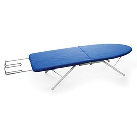 Camco Folding Ironing Board- Easily Folds for Convenient Storage After Each Use Perfect for Traveling, RVs and Campers- (43904), Blue and White