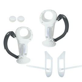 Controller Grips Accessories Compatible with Quest 3,Silicone Anti Throw Handle Grips Protective Cover with Battery Opening Cover,Upright Suction Cup Design