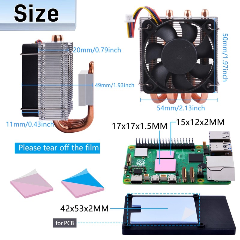 GeeekPi Ice Tower Plus Cooler for Raspberry Pi 5, Pi