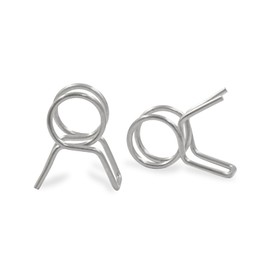 Zorveiio 50 Pcs Irrigation Hose Clamp 0.24"/6mm 304 Stainless Steel Spring Hose Clamp Drip Irrigation Connector for Hose Water Pipe Air Tubing