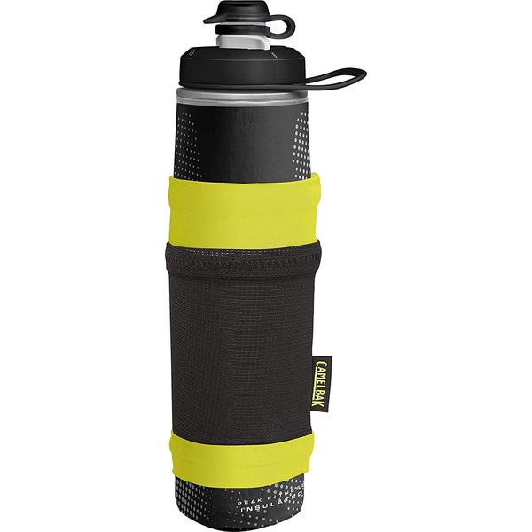 CamelBak Peak Fitness Chill Insulated Water Bottle with Pocket 24 oz, Black/Lime