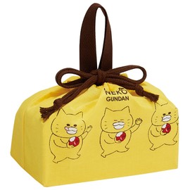 Skater KB7-A Children's Lunch Bag, Drawstring Bag, Noraneko-Gun, Made in Japan