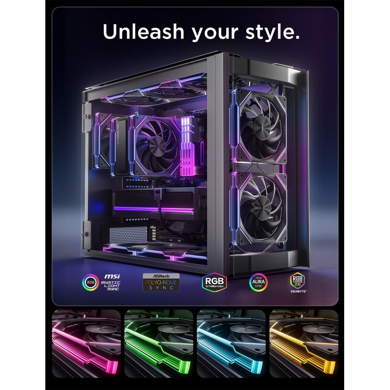 AsiaHorse AMICIPro 140mm ARGB PC Fans,Ultra-Quiet Operation <30dB, 1800 RPM