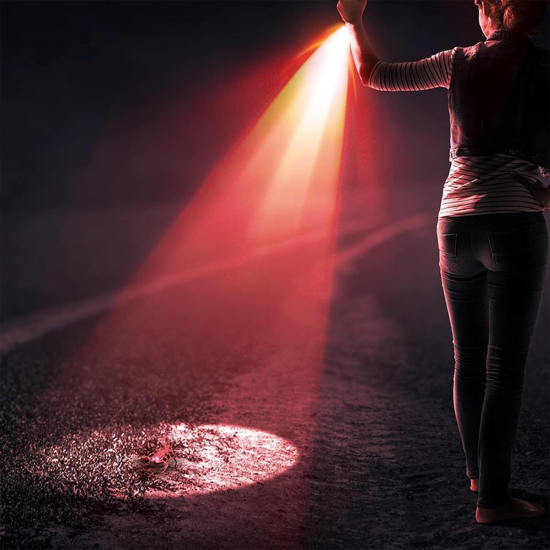 MODOAO Red Light LED Torch, 4 Pack High Power LED