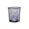 Relaxdays Papierkorb Metall, Abfalleimer aus Metallgeflecht, offener Mülleimer Mesh, rund,
