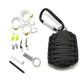 Ganzoo Paracord 550 Survival – Survival Kit – 12 Piece In A – Outdoor Survival Set, Ganzoo, black