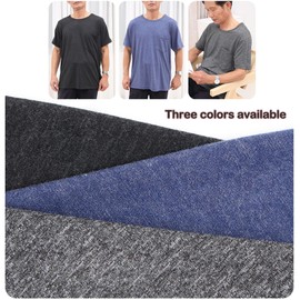 DEEYOTA Bedridden Elderly Care Clothing,Snap Button Patient Clothing,Men's and Women's Full-Open T-Shirt