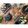 Kitchen Hero 2 Pairs of Wooden Chinese Chopsticks, Black and