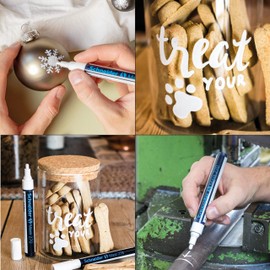 Schneider Maxx 270 Permanentmarker (Rundspitze, Spitze austauschbar, 1 - 3 mm) 10er Packung weiß