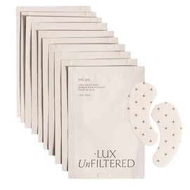 + Lux Unfiltered Iced Latte Cooling Under Eye Patches - Anti-Slip Caffeine Infused Korean Eye Mask - Reduces Puffiness, Brightens & Hydrates - Niacina