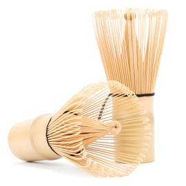 HMAZAE Matcha Whisk, 2-Pack Handmade Matcha Set Accessory Traditional Japanese Chasen, 100-Prong Bamboo Matcha Stirrer Wisk Mixer Brush for Making Ceremonial Macha Tea