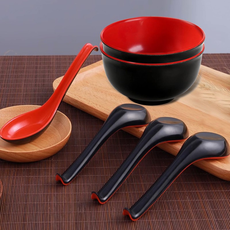 LOSYHU 20 Pack Miso Soup Bowls with Spoons, 16 Oz