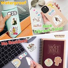 Christian Bible Verse Stickers for Water Bottle Laptop Decal Religious Jesus Inspirational Qoute Faith Easter Christmas Gift for Kids Teen Party