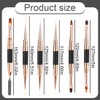 OUDQFCJ 6 Stück Nagel Art Acryl Pinsel Set, Doppelseitige Nailart