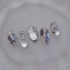 Chrome Object Handmade Nail Tip Silver Nail - Coffin Midi