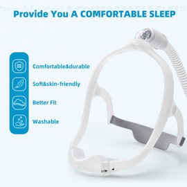Anzorhal 2 Packs Replacement Headgear Strap with Arms for DreamWear Nasal Pillow Mask, Adjustable Soft Super Elastic Replacement Headgear Compatible with Dreamwear Nasal Mask