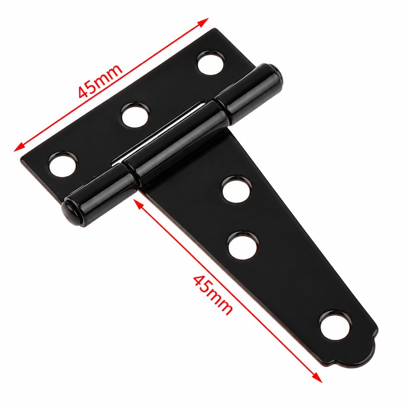 Black T-Shaped Gate Door Hinge – Heavy-Duty Triangle Strap Hinge