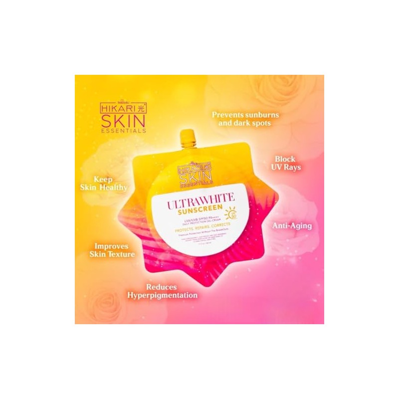 Hikari Skin Essentials Ultra White Sunscreen, SPF50 PA++++, UVA/UVB Protection,