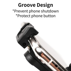 IFOOTAGE Phone Holder Mount for Camera Accessories,Cold Shoe Mount for LED Flash,Microphone,Silicone & Aluminum Alloy Grip,Grey