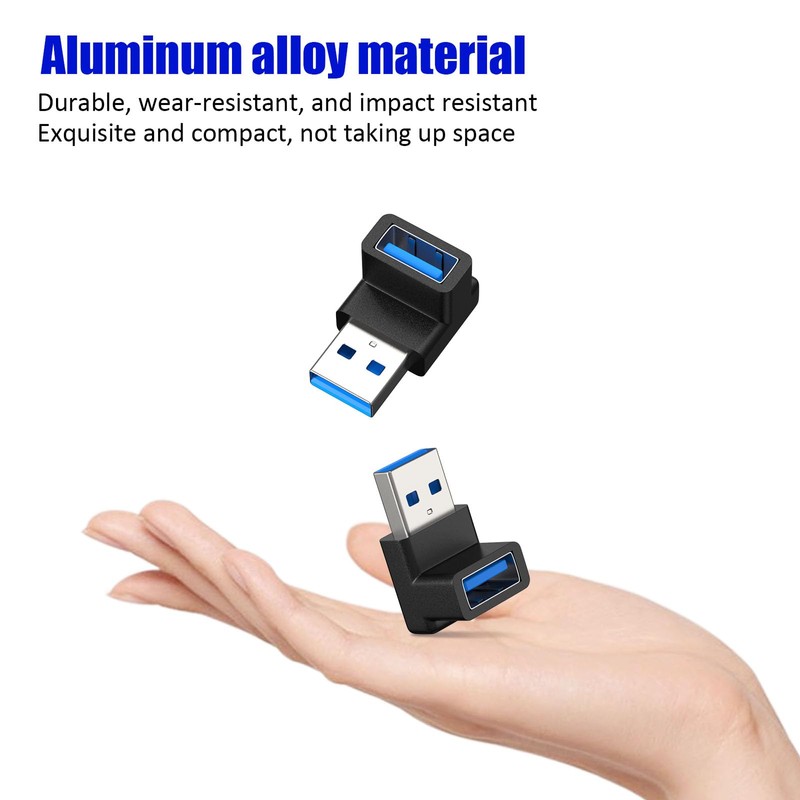 Gbformat USB to USB 3.1 Angled Connector 90 Degree Adapter