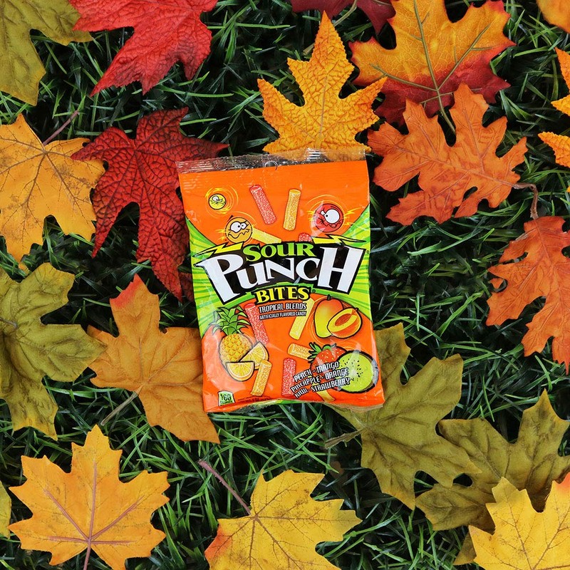 Sour Punch Bites, Tropical Blends, 5oz Bag (12 Pack), Peach,
