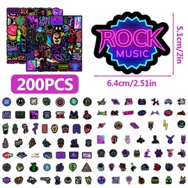 IKOPFLN Aufkleber,200 Stück Graffiti Sticker,Neon Sprüche Sticker Set, Positive Affirmationen Inspirierende Zitate, Motivationssticker, Belohnungsaufkleber