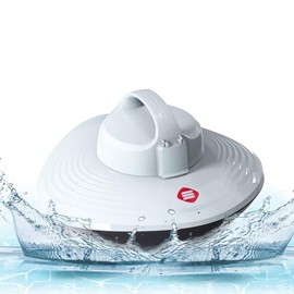 Grennix Pool Cleaner - Cordless Robotic Pool Vacuum for Above Ground & In-Ground Swimming Pool Automatic Water Cleaner with Top Handle, Robotic Underwater Cleaner with Filter（White3）
