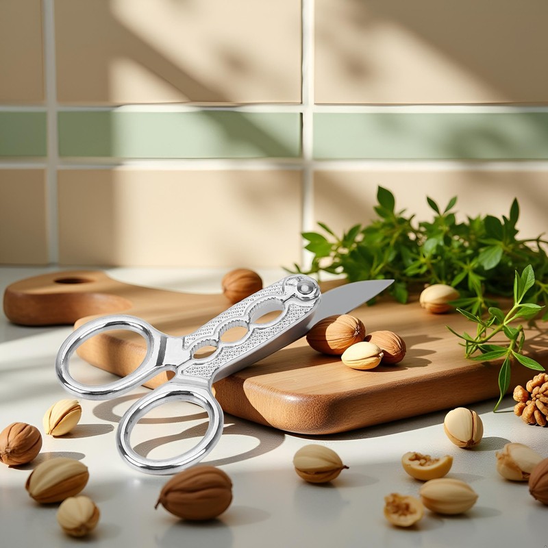 Silver Nuts Pistachio Sheller Opener Kitchen Tools Stainless Steel Nutcracker