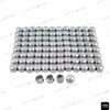 HTTMT MT247-025- 100 Piece Chrome 1/4" Allen Socket Bolt Cap
