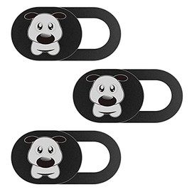 3Pack Laptop Webcam Cover Slide Ultra Thin 0.027in Web Camera Lens Cover - Complete Protection Against Surveillance(Cute Dog)