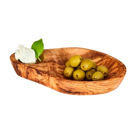 Schale ca. 16x10cm Olivenholz Dip Antipasti Unikat Olivenschale Holzschale Dekoschale Schälchen Natur Tischdeko Snackschale