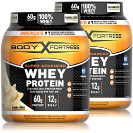 Body Fortress Super Advanced Whey Protein Powder Banana Cream Flavor 2 lbs 2 boxes / 바디 포트리스 슈퍼 어드벤스드 웨이 프로틴 파우더 바나나 크림맛 2파운드 2통