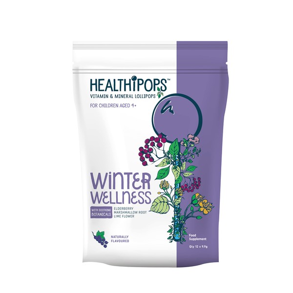 Healthipops Vitamin & Mineral Lollipops WINTER WELLNESS with added soothing