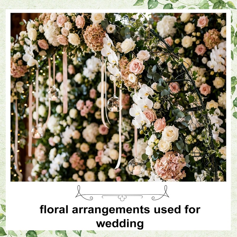 Chicken Wire for Floral Arrangements, 15.7"x157" Green PVC Coated Mesh