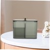 Ciieeo 2pcs Clear Cotton Swab Storage Box Elegant Compartment Organizer