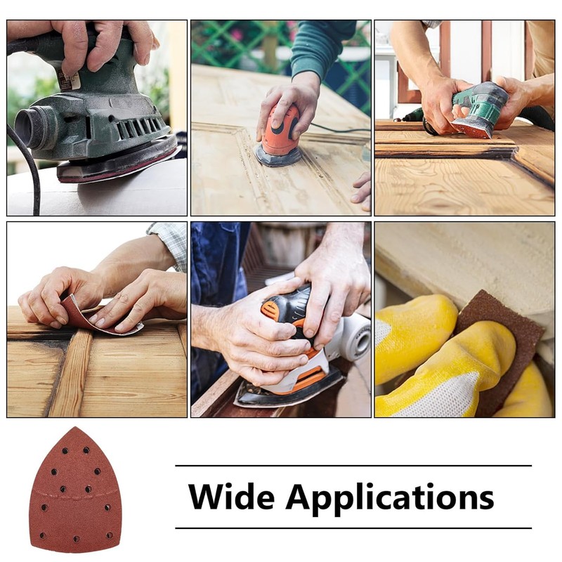 50 Pieces Sanding Pads, 11 Hole Sanding Sheets Hook and