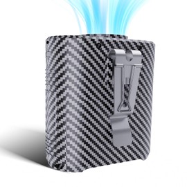 Portable Waist Fan, 5-Speed 16000RPM Strong Turbo Airflow, belt fan with up to 40H of Working Time, Hands-Free Neck Fan, Rechargeable Wearable Personal Fan for Outdoor, Hiking,Jobsite, Farms